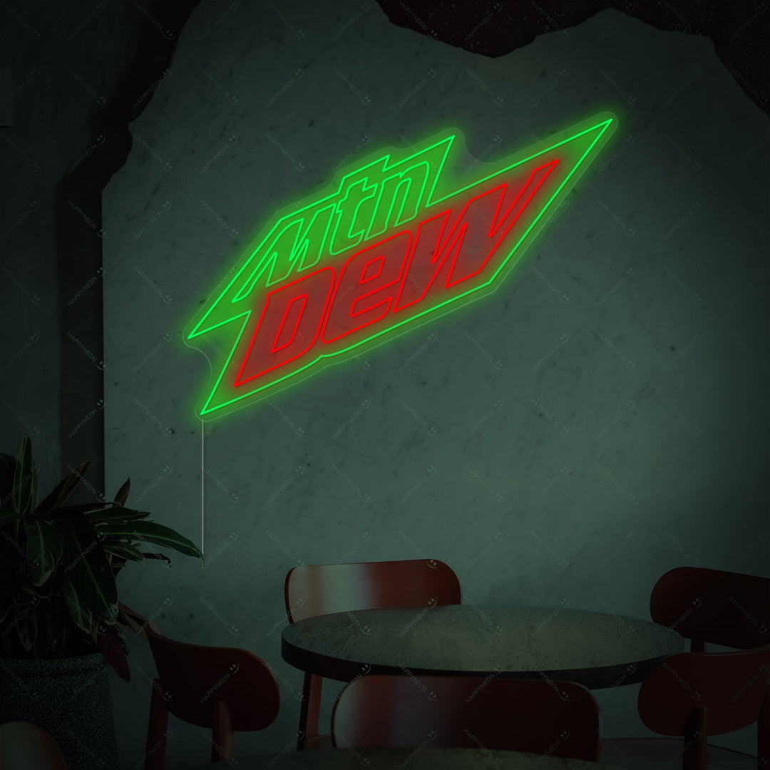 "Mountain Dew" Neonskylt