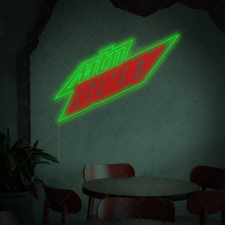 "Mountain Dew" Neonskylt