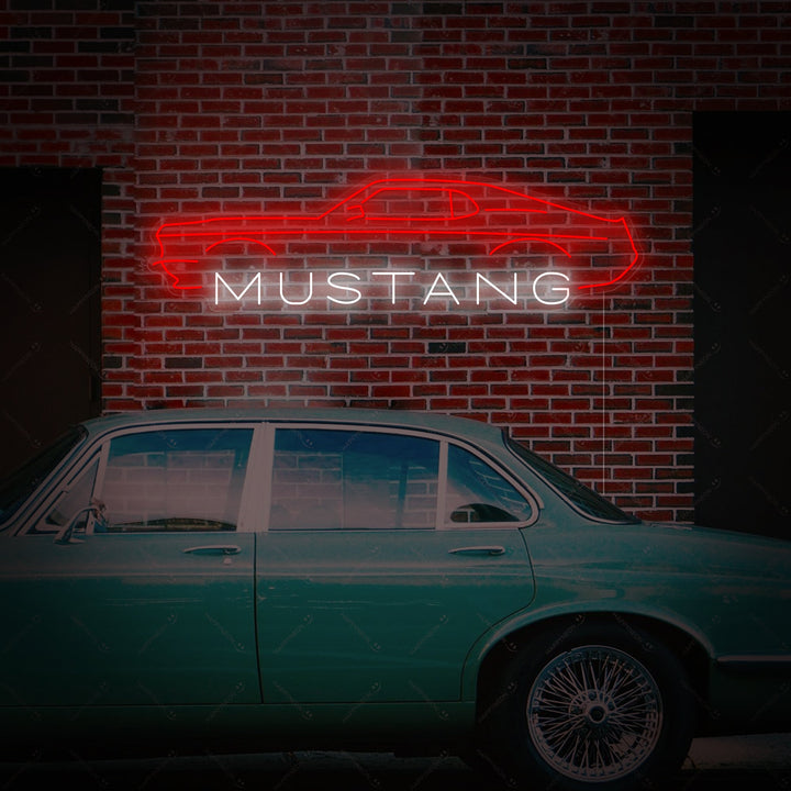 "Mustang Car" Neonskylt