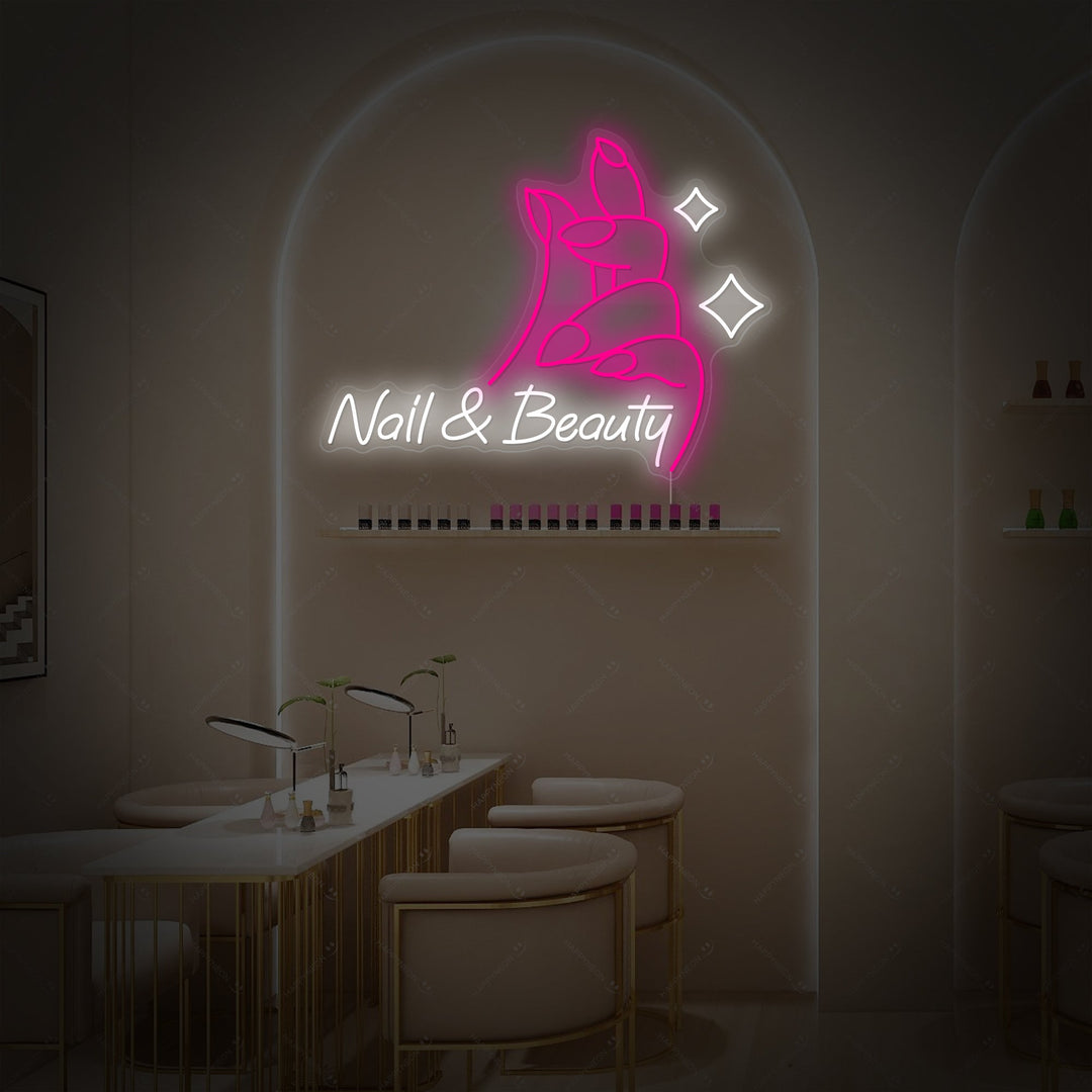 "Nail & Beauty" Neonskylt