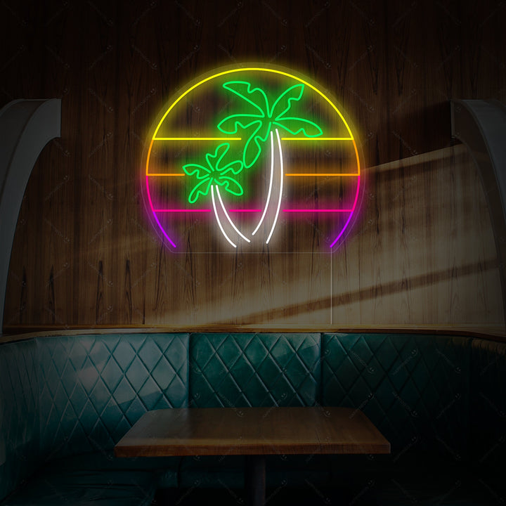 "Palm Tree Vaporwave" Neonskylt