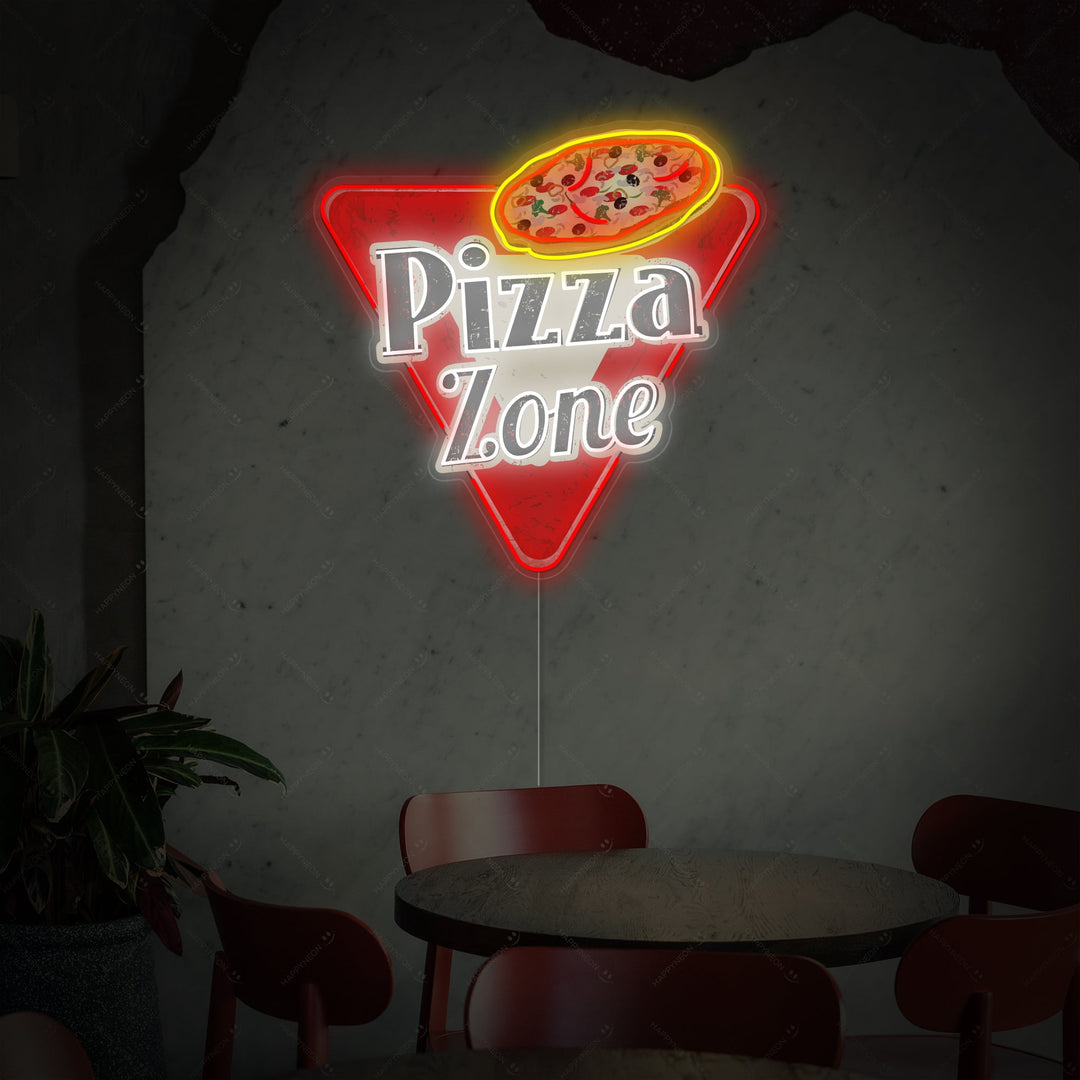 "Pizza Zone" Neonskylt