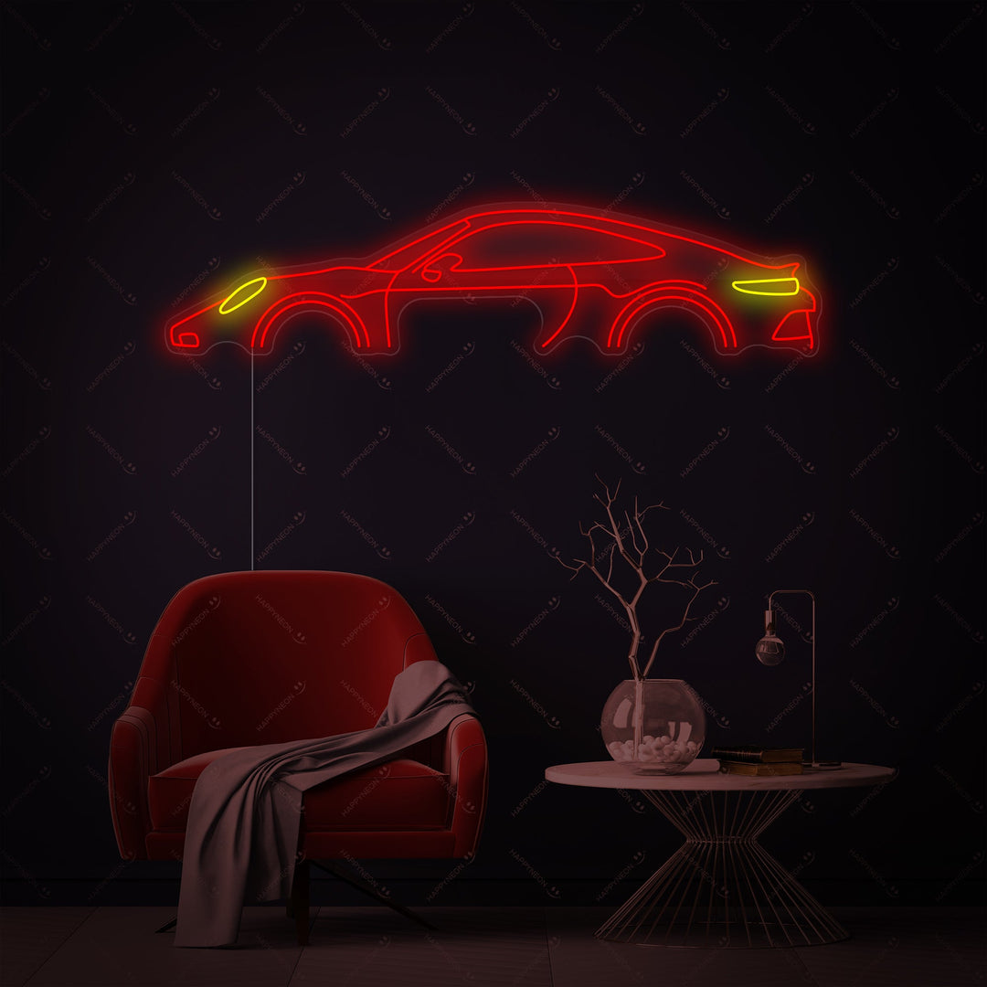 "Pors-Car" Neonskylt