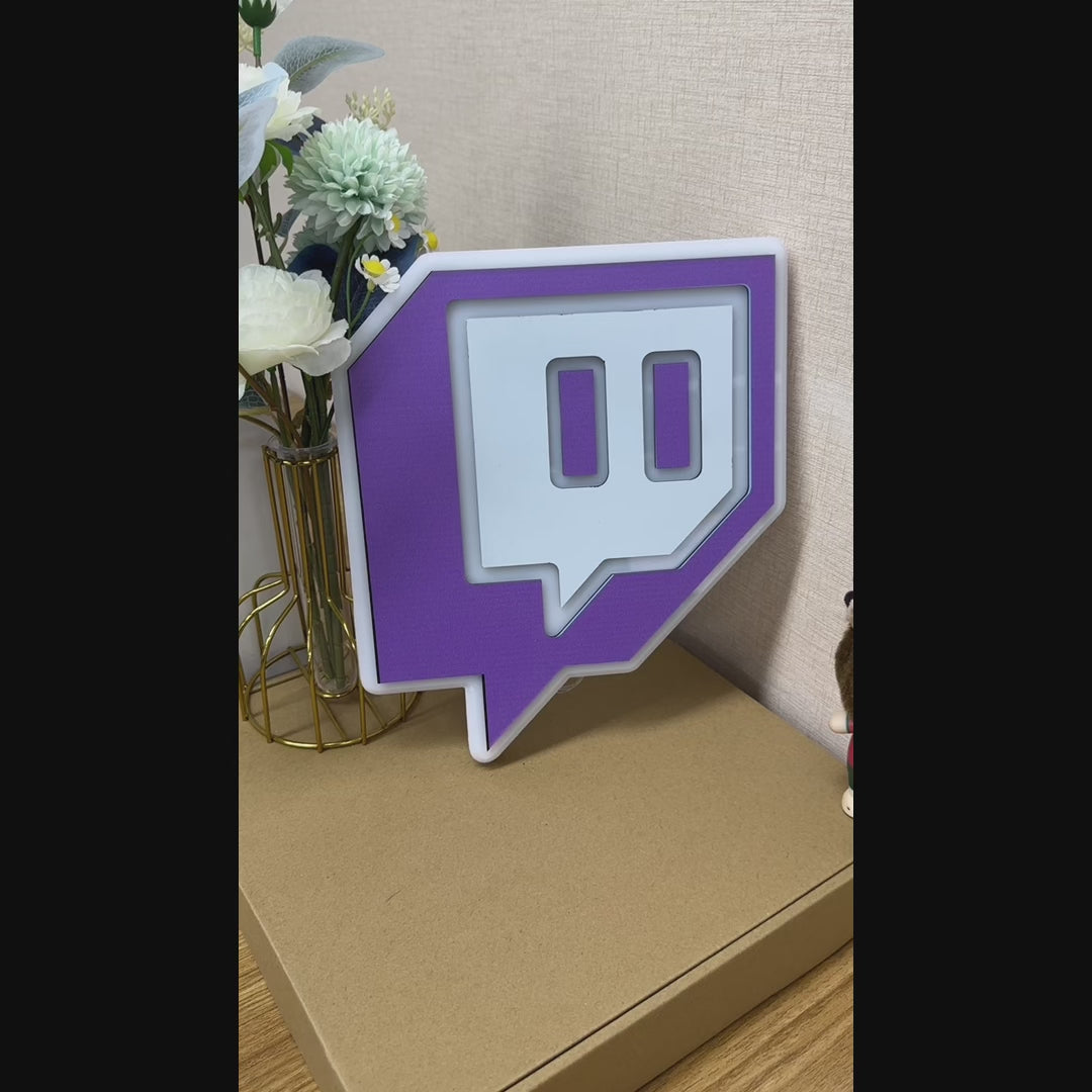 "Twitch logotyp" Neon Like