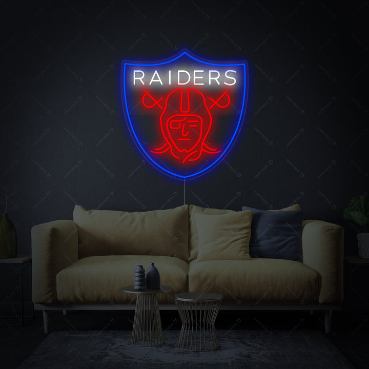 "Raiders" Neonskylt