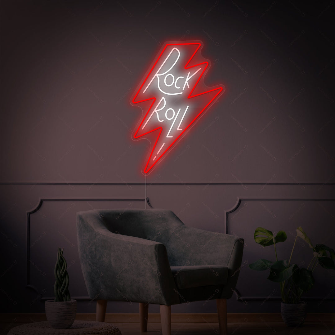 "Rock Roll" Neonskylt