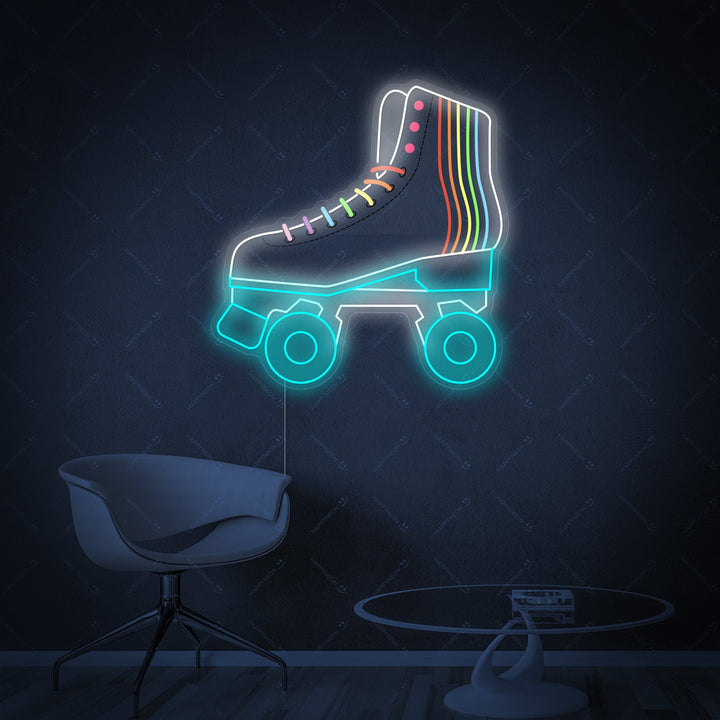 "Rullskridsko" Neonskylt