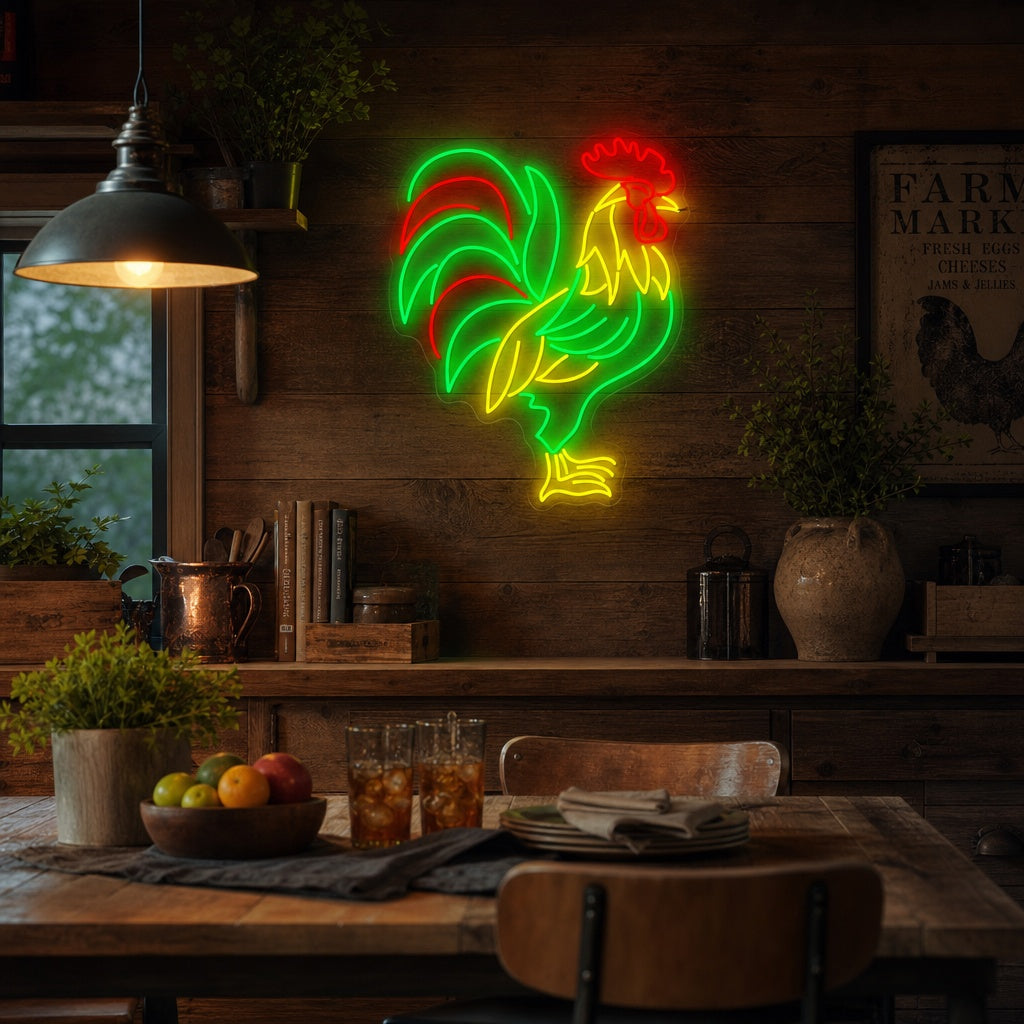 "Rooster" Neonskylt