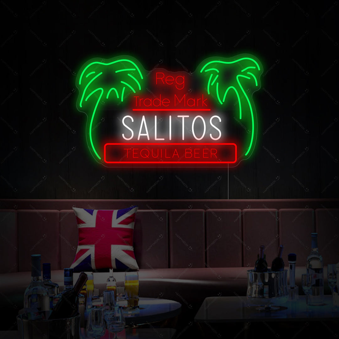 "Salitos Palm" Neonskylt