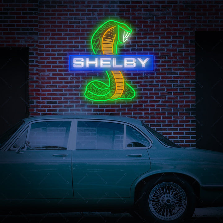 "Shelby Cobra-emblem" Neonskylt