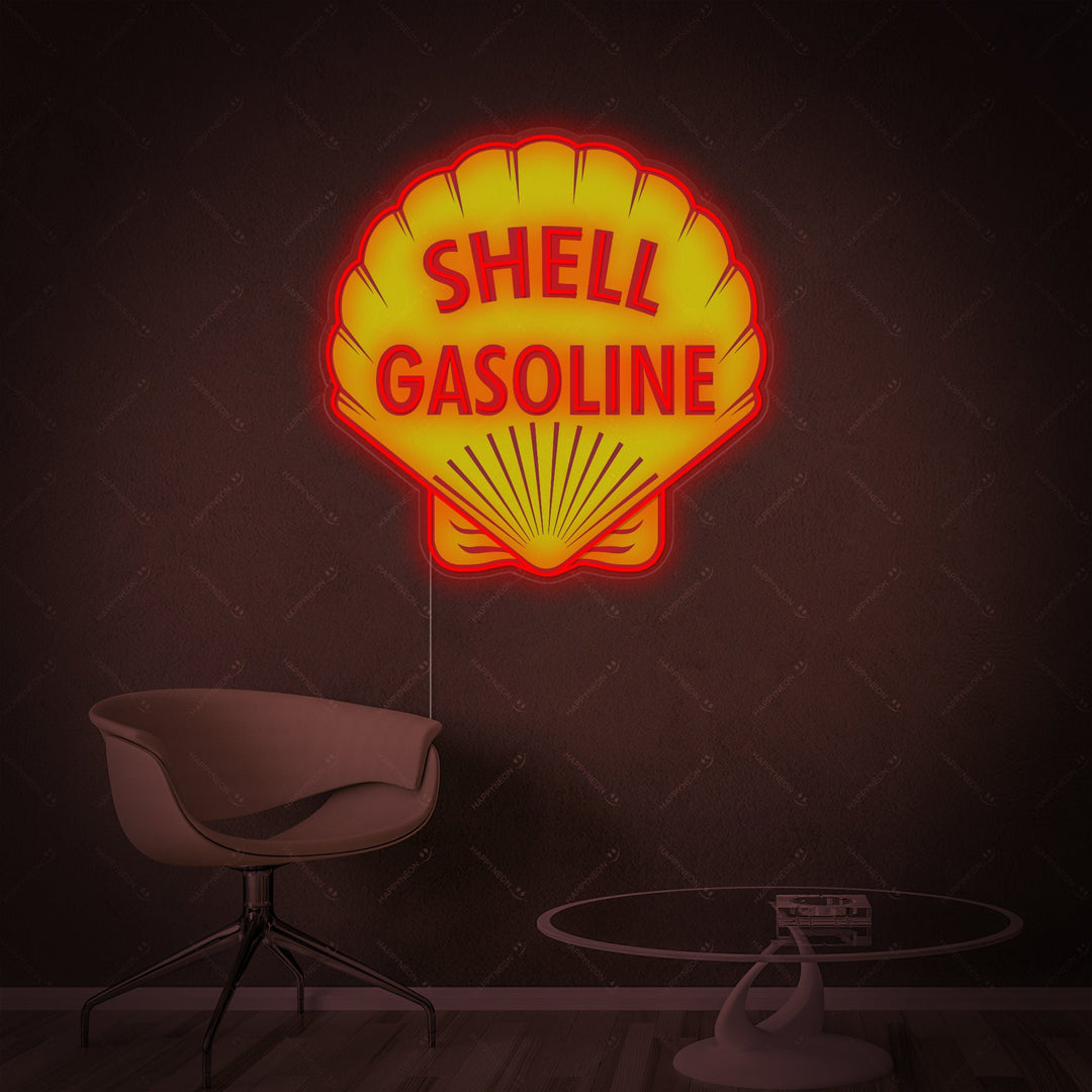 "Shell Bensin Logotyp" Neonskylt