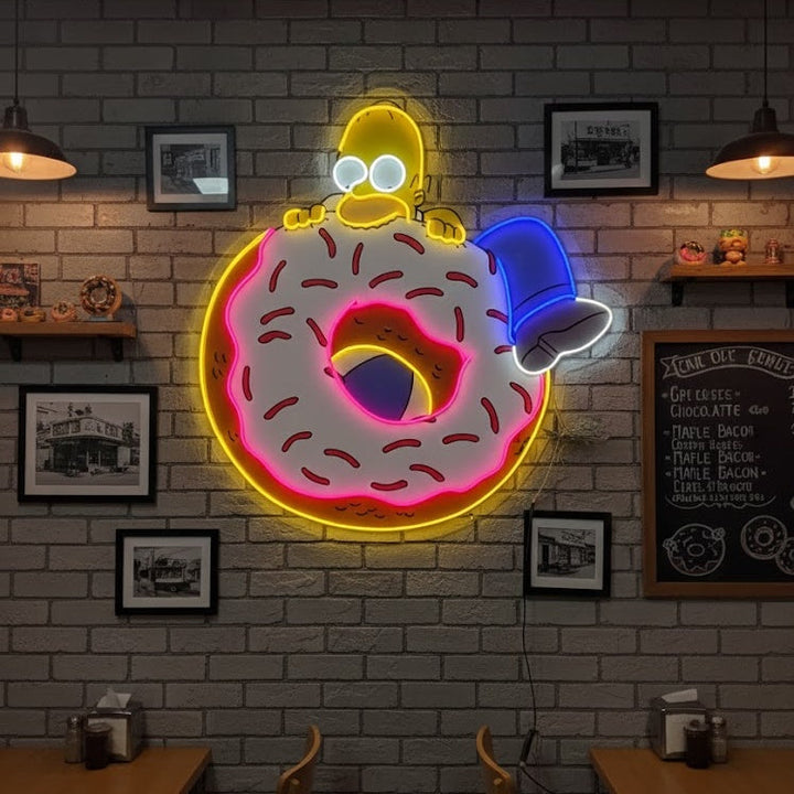 "Simps Donut" Neonskylt