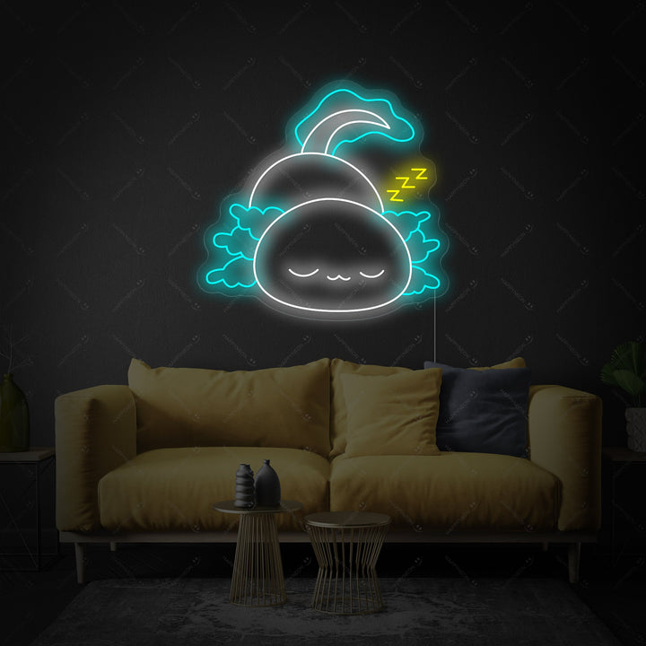 "Sovande Axolotl" Neonskylt