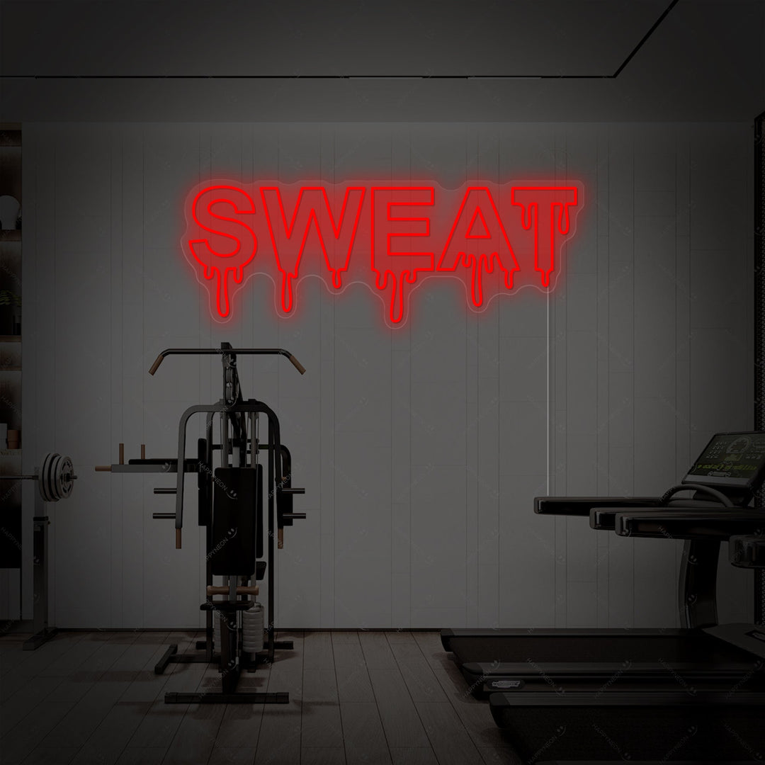 "Sweat" Neonskylt