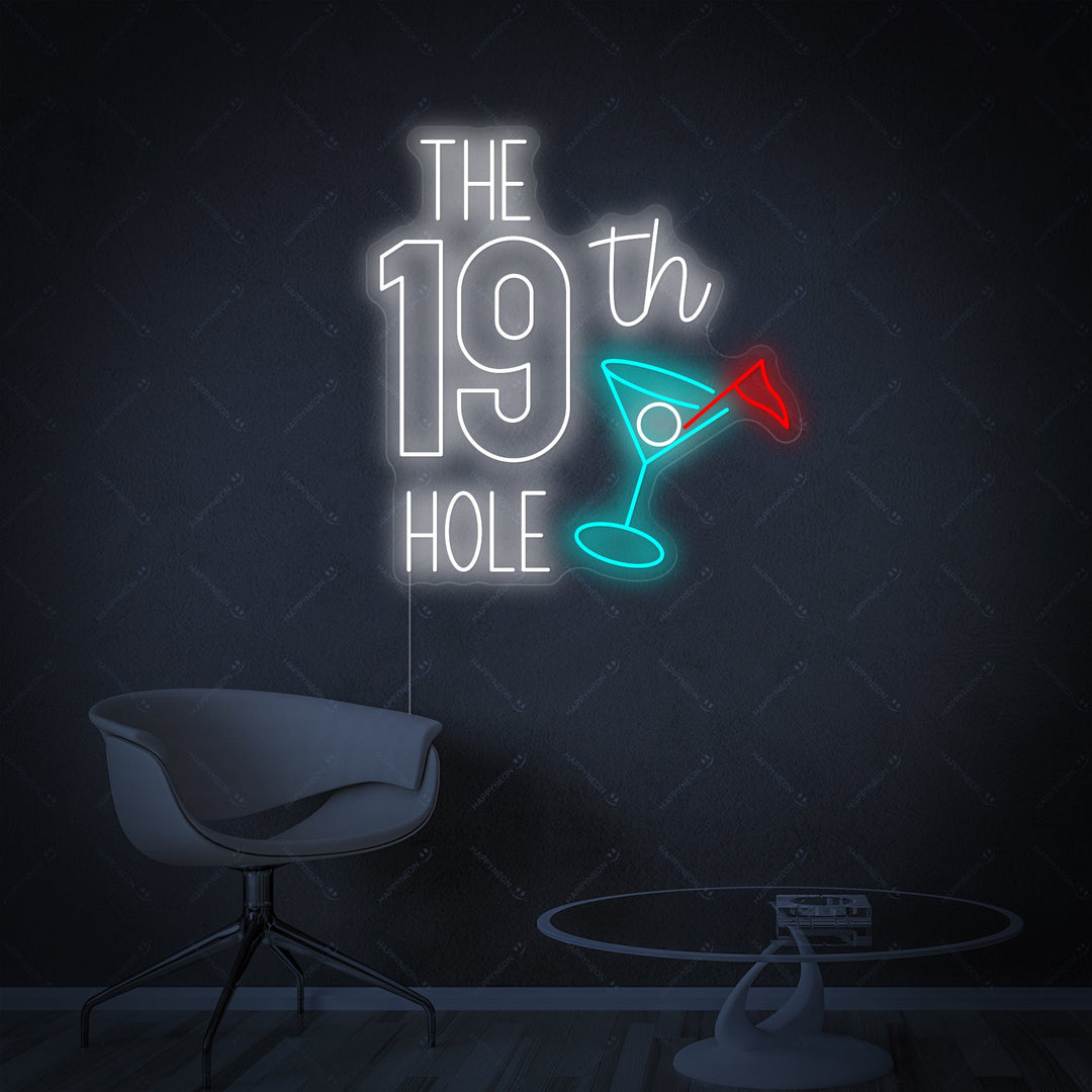 "The 19th Hole Golf" Neonskylt