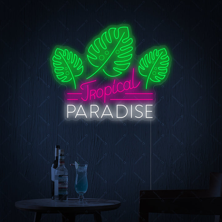 "Tropical Paradise" Neonskylt