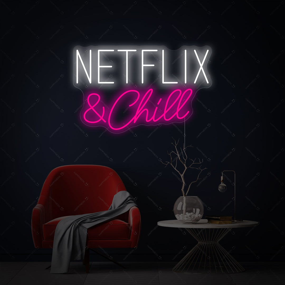 "TV Show & Chill" Neonskylt