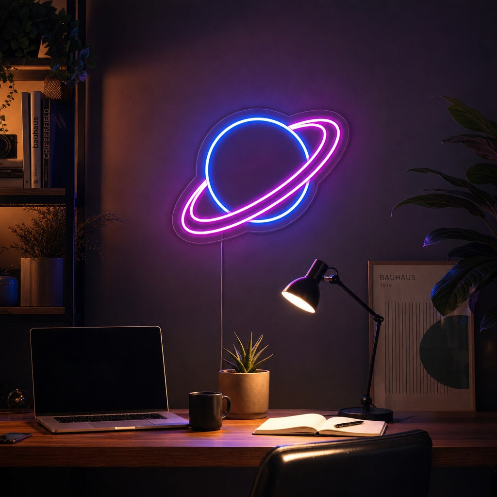 "Universum Planet" Neonskylt