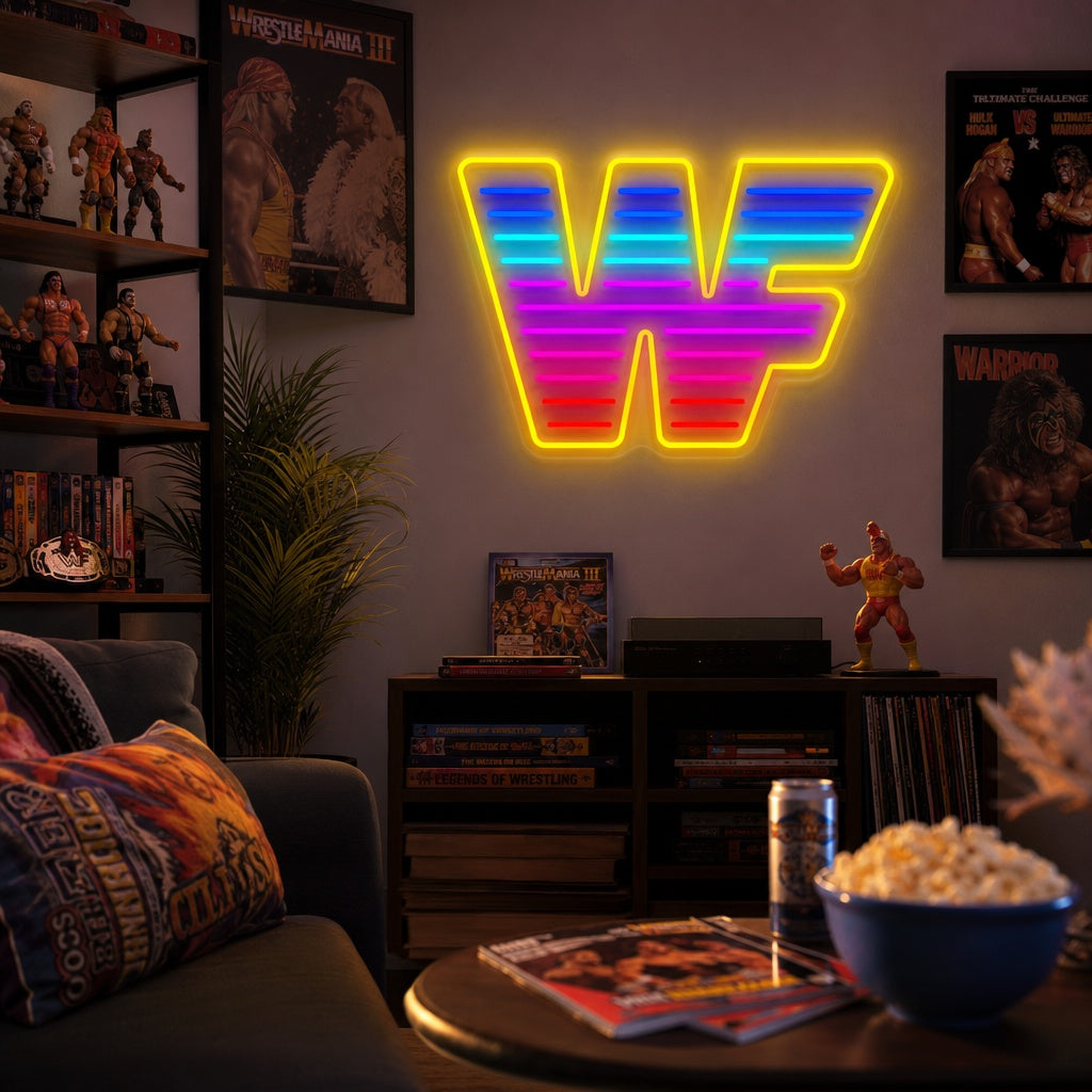 "Wwf Wrestling" Neonskylt