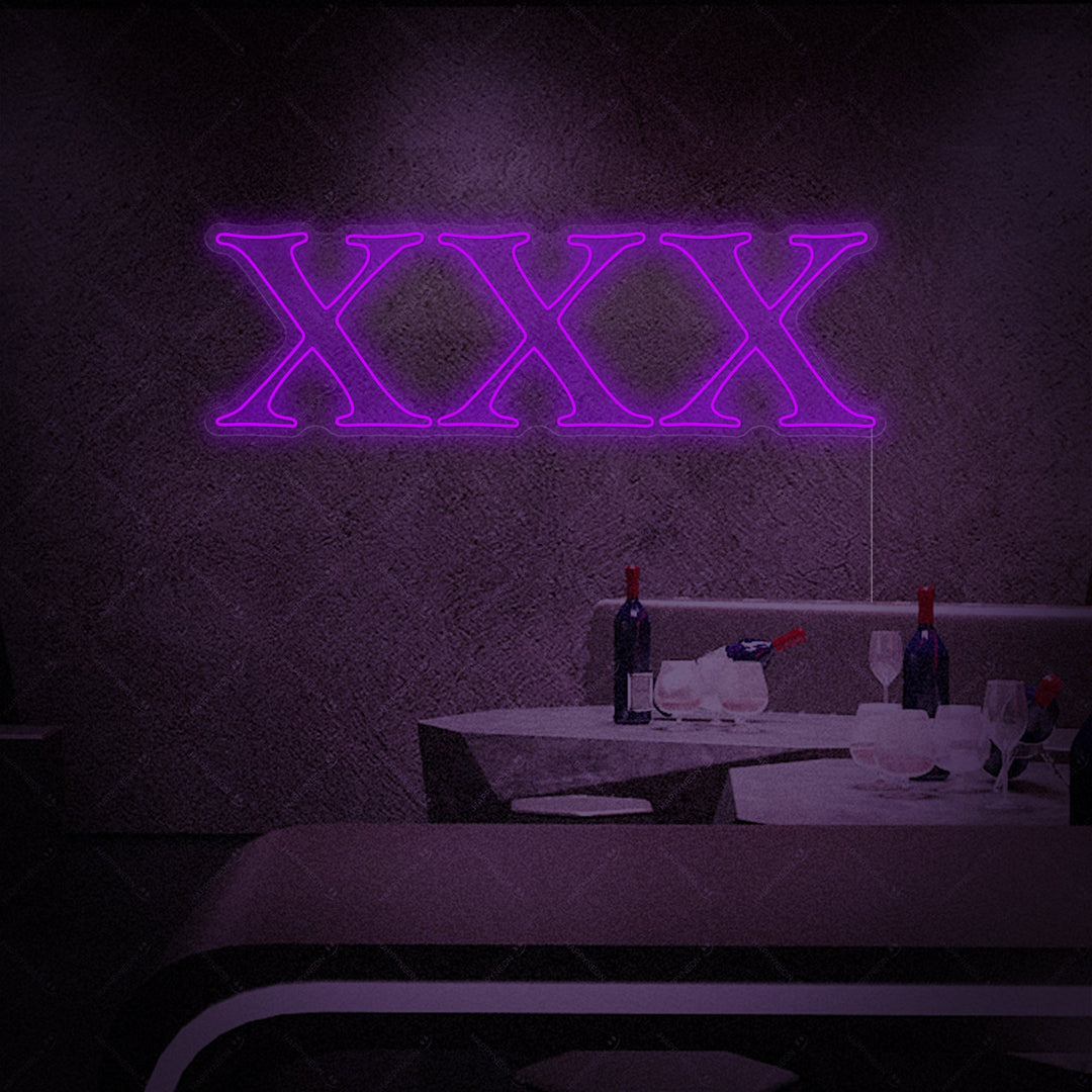 "XXX Vuxen Sex Shop Logotyp" Neonskylt