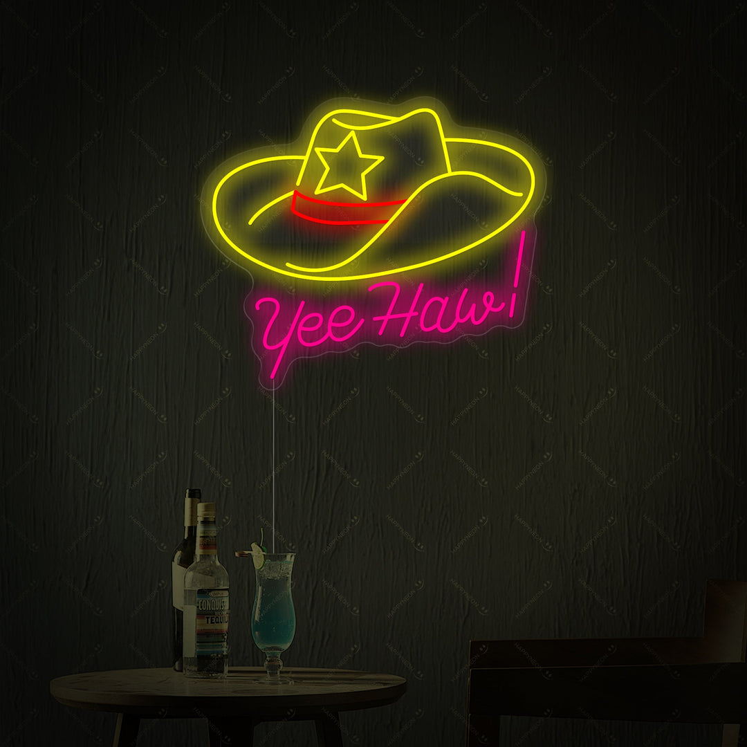 "Yeehaw" Neonskylt