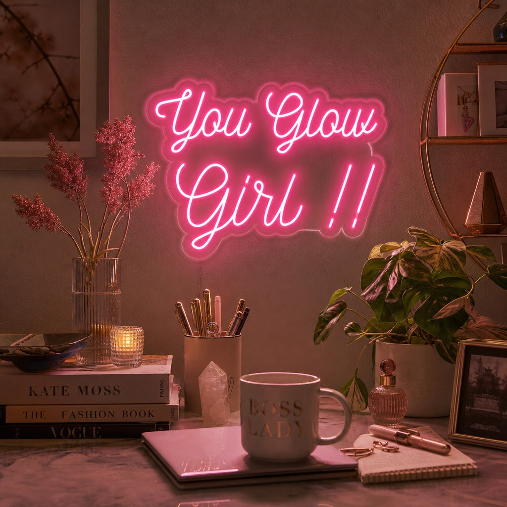 "You Glow Girl" Neonskylt