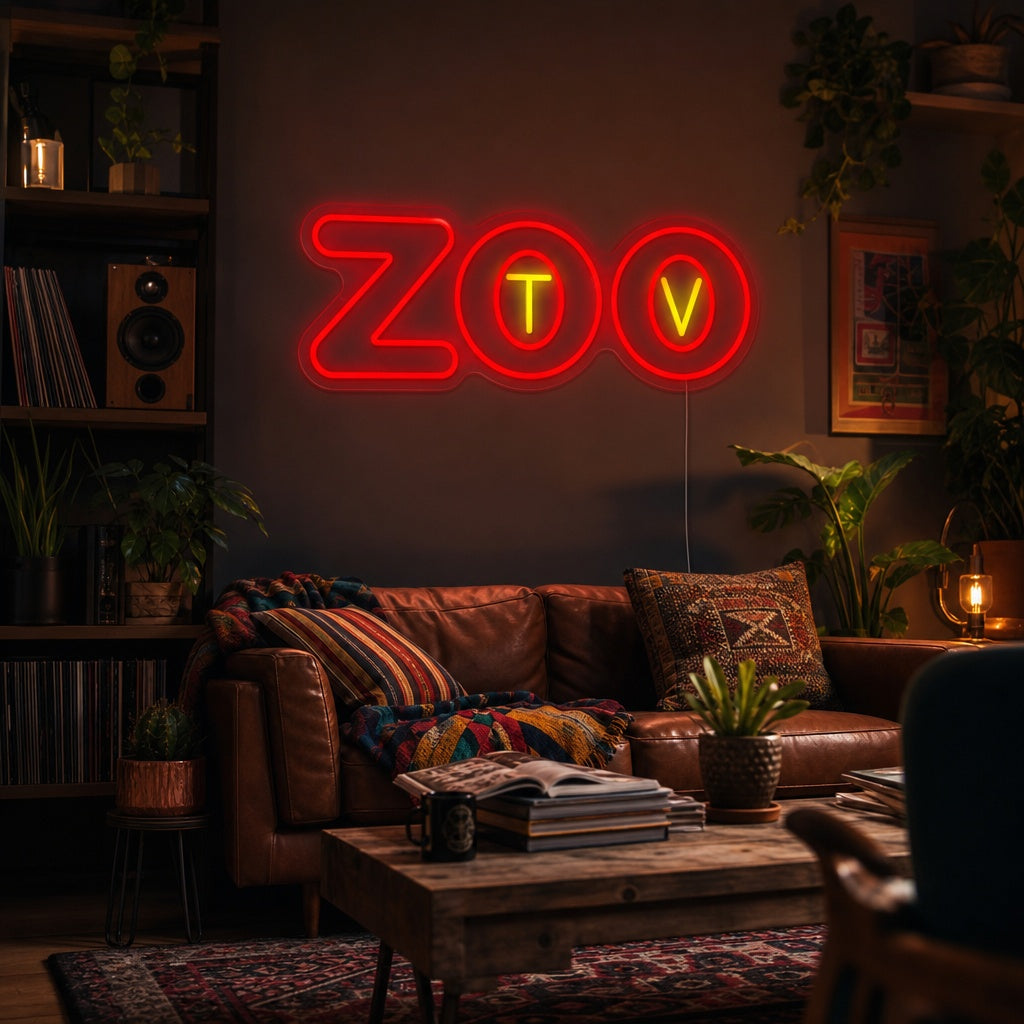 "Zootv" Neonskylt