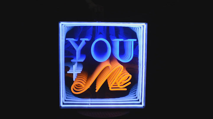 "You Me" 3D Infinity LED Neonskylt