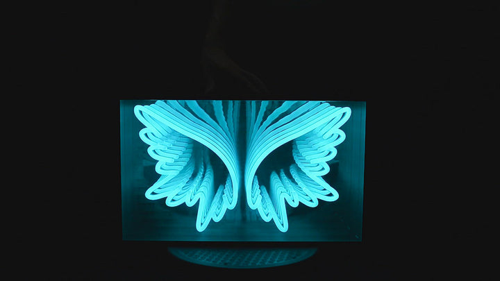 "Angel Wings" 3D Infinity LED Neonskylt