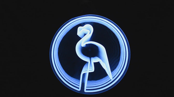 "Flamingo" 3D Infinity LED Neonskylt