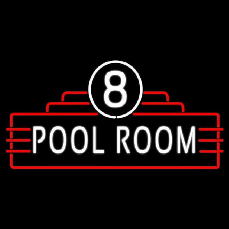 "8 Pool Room" Neonskylt