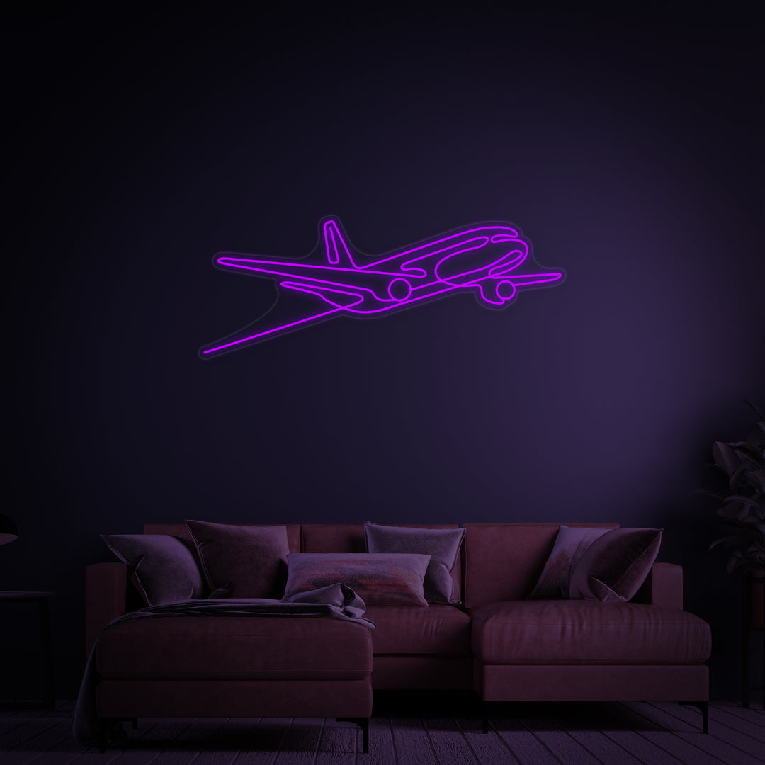 "Flygplan" Neonskylt