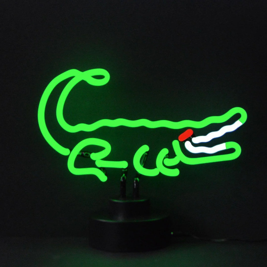 "Alligator Bord Neonskylt, Glas Neonskylt" Neonskylt