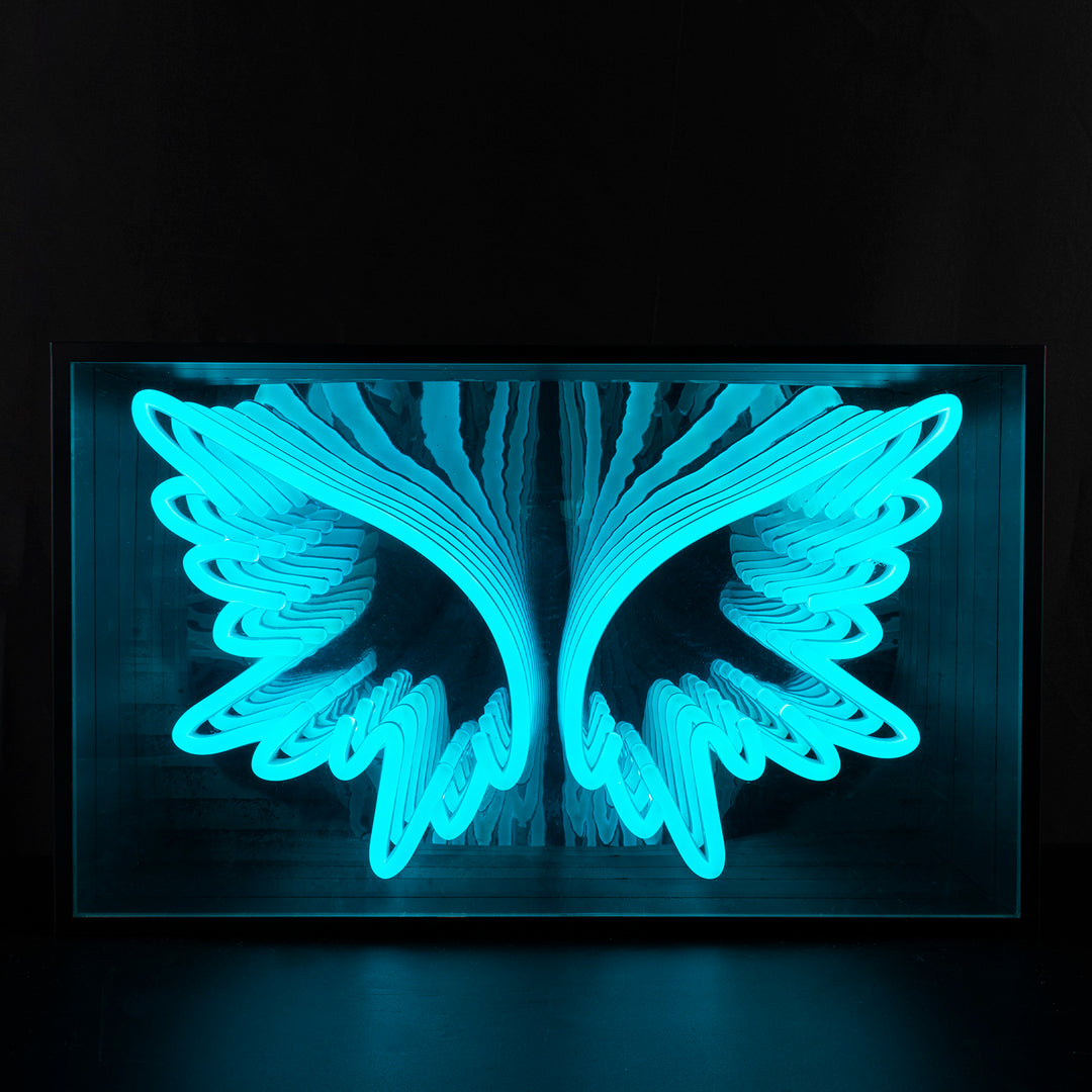 "Angel Wings" 3D Infinity LED Neonskylt