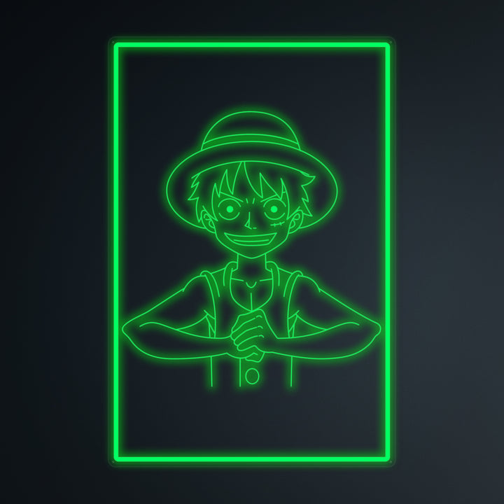 "Anime Monkey D" Mini Neon Skylt