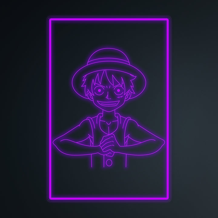 "Anime Monkey D" Mini Neon Skylt