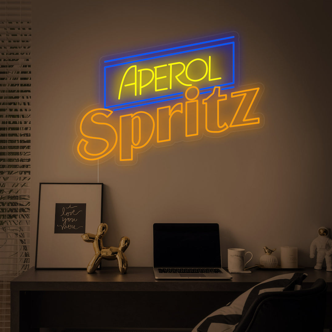 "Aperol Spritz Ölbar" Neonskylt