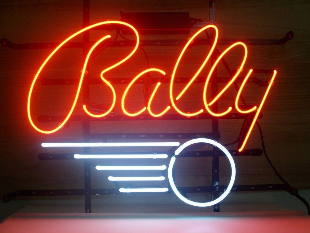 "Bally Flipperspel" Neonskylt