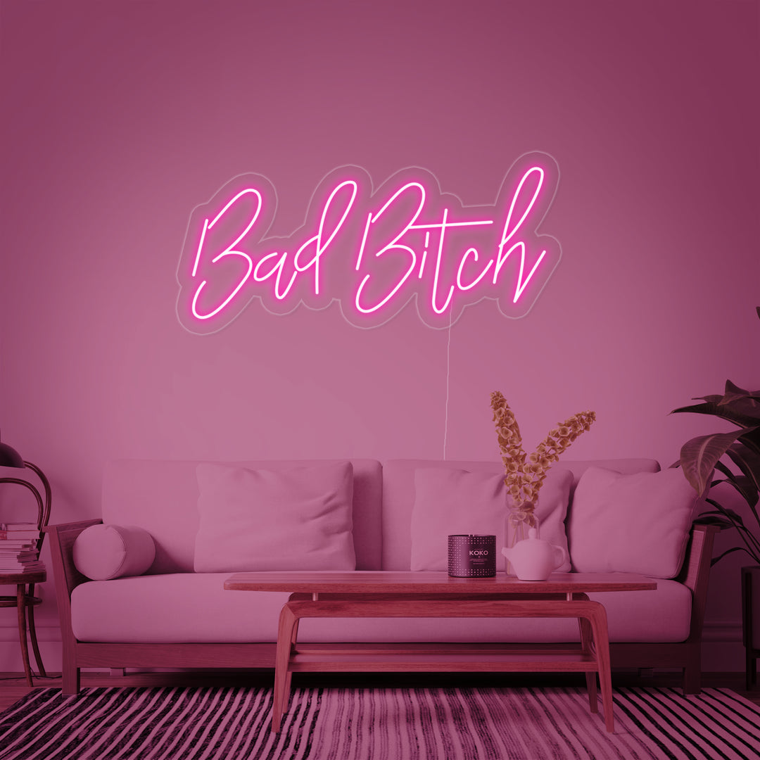 "Bad Bitch" Neonskylt