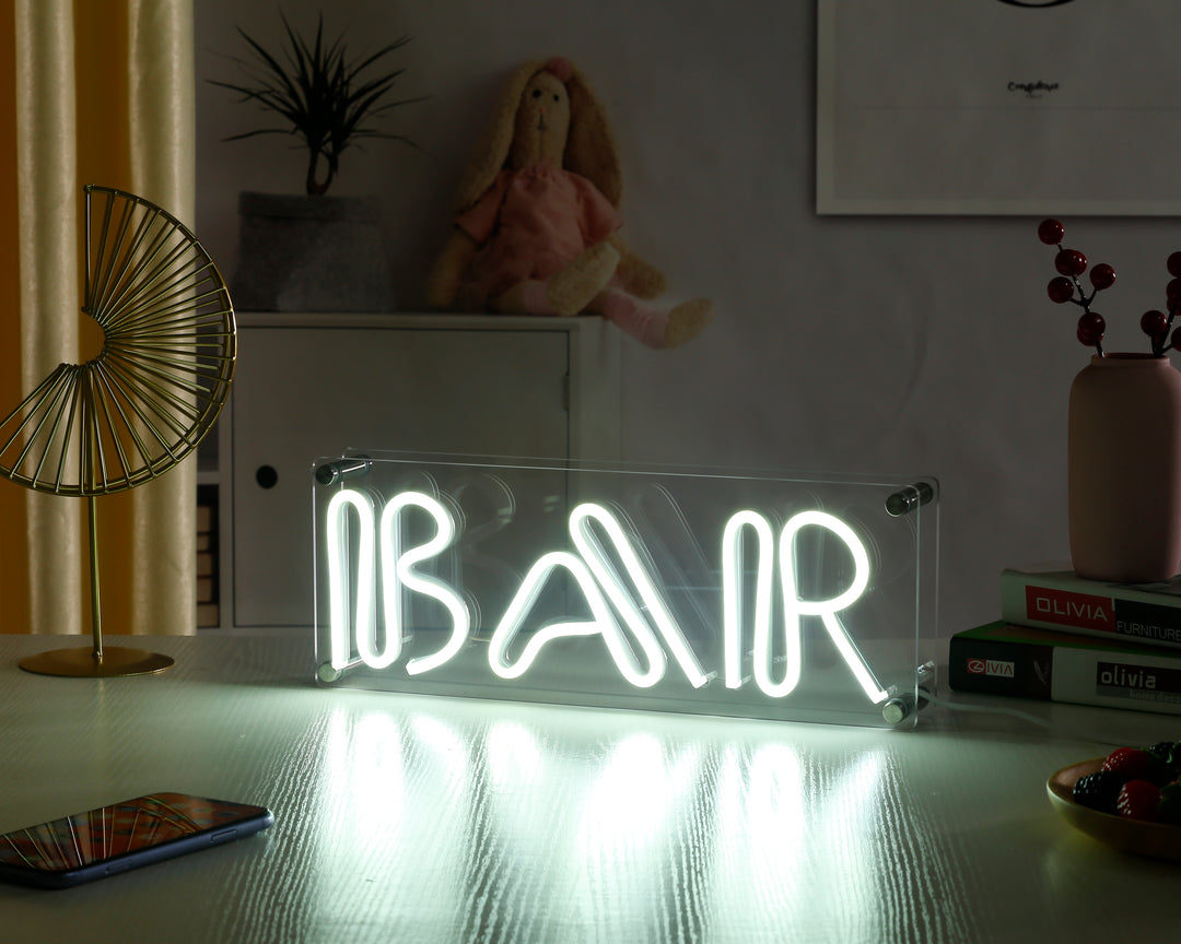 "Bar" Skrivbords LED Neonskylt