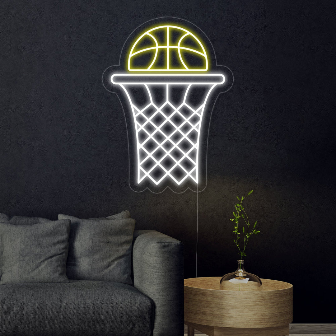 "Basketnät" Neonskylt