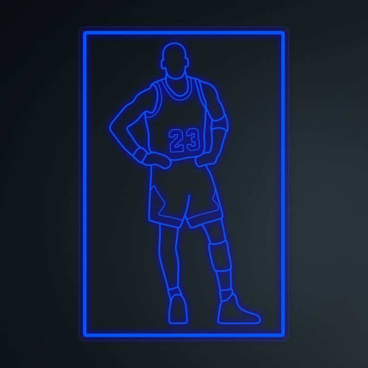 "Basketbollspelare 23" Mini Neon Skylt