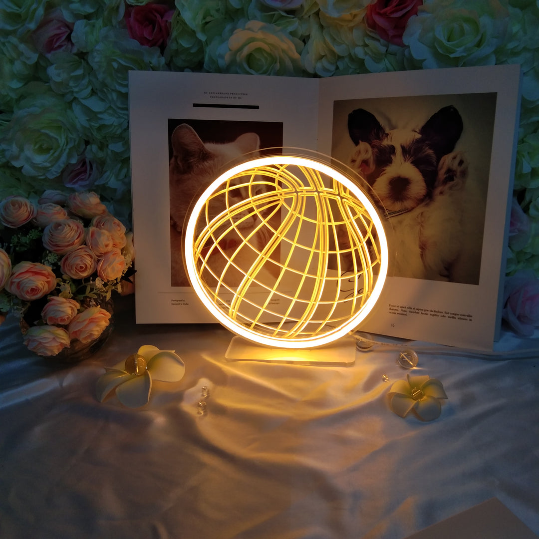 "Basket" Skrivbords LED Neonskylt
