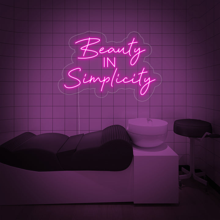 "Beauty In Simplicity" Neonskylt