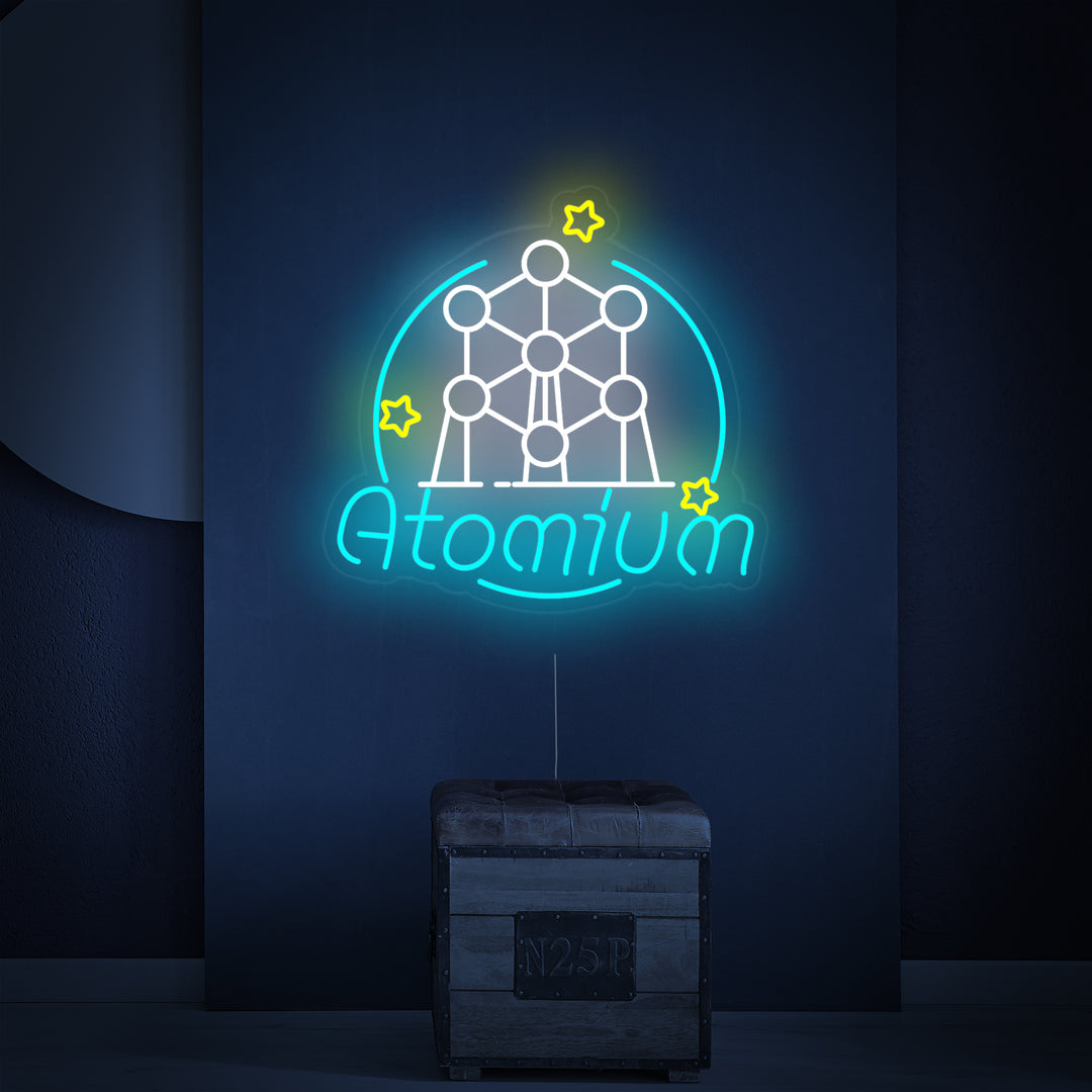 "Belgien Atomium Bryssel" Neonskylt