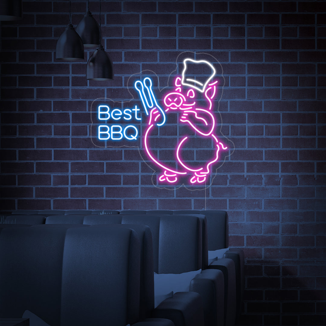 "Best BBQ" Neonskylt