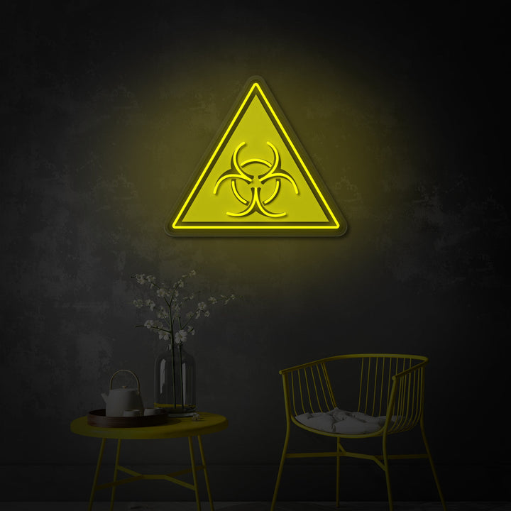 "Biohazard Warning Logo, inspirerad av tv-program" UV-tryckt LED-neonskylt