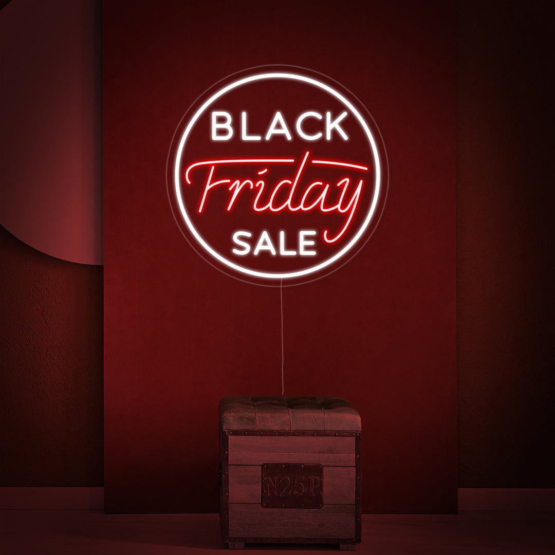 "Black Friday Sale" Neonskylt