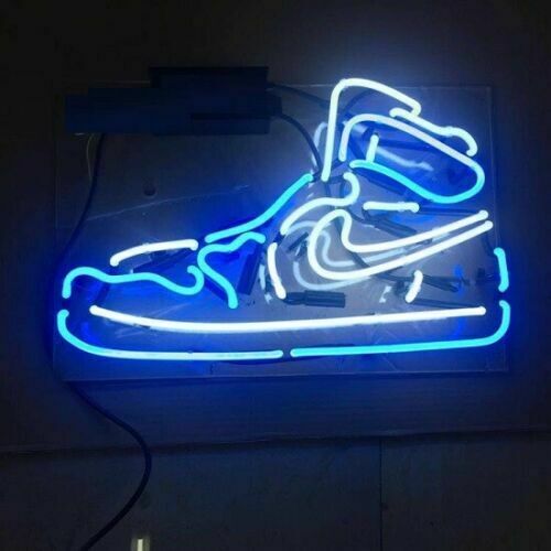 "NK Blue Boot Sneakers Skor" Neonskylt