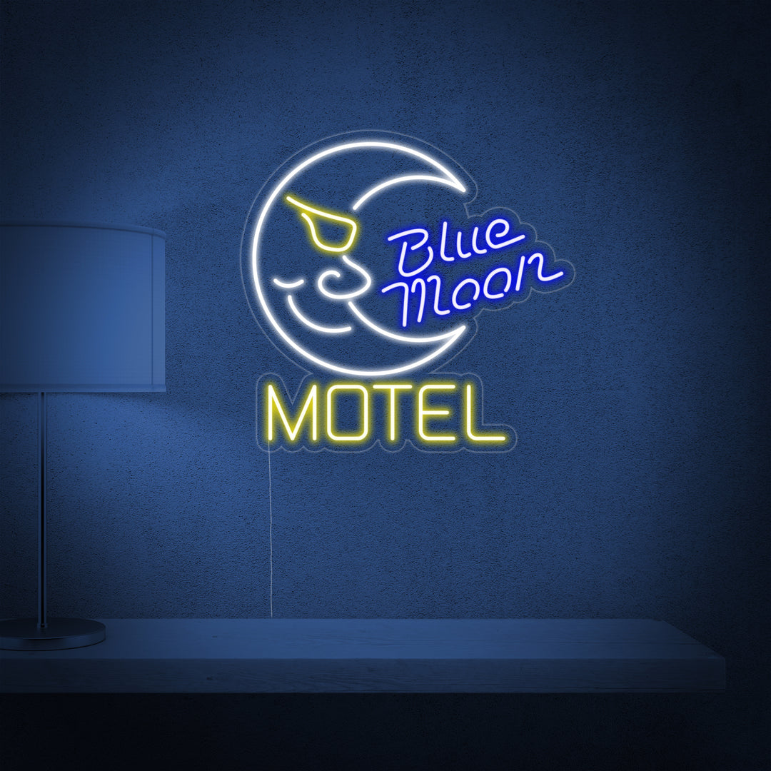 "Blue Moon Motel, Hotell" Neonskylt